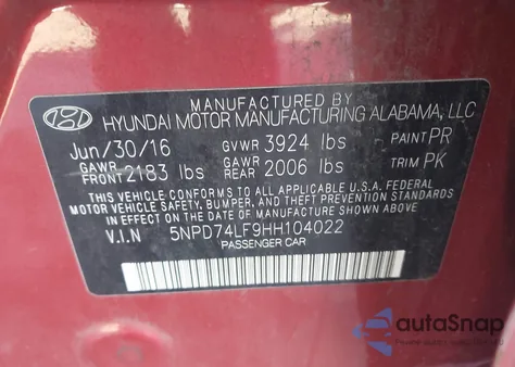 2021 Hyundai Elantra Se from USA, damaged, VIN 5NPD74LF9HH104022